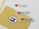 Made With Love By Me For You - Red Heart - Tagless Label Transfers