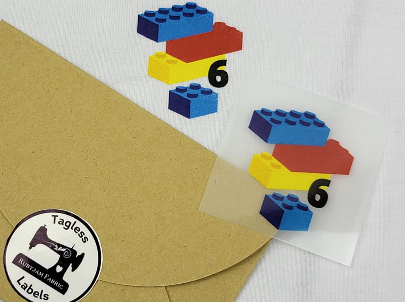 Building Bricks - Size 6 - Tagless Label Transfers