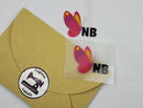 Pink Butterfly - Size NB - Tagless Label Transfers