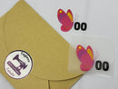 Pink Butterfly - Size 00 - Tagless Label Transfers