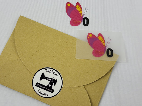 Pink Butterfly - Size 0 - Tagless Label Transfers