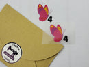 Pink Butterfly - Size 4 - Tagless Label Transfers