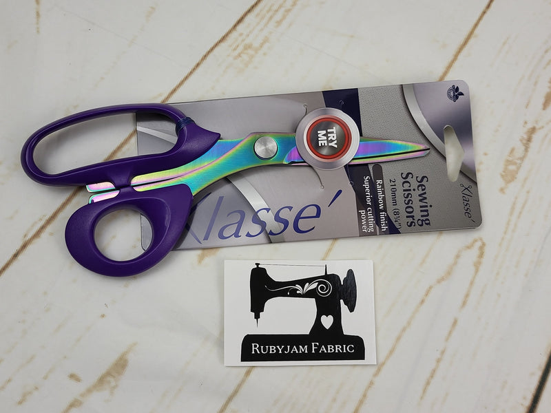 Klasse Rainbow Sewing Scissors 8.25" - clearance