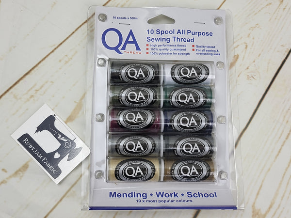 10 pack QA All Purpose Sewing Thread