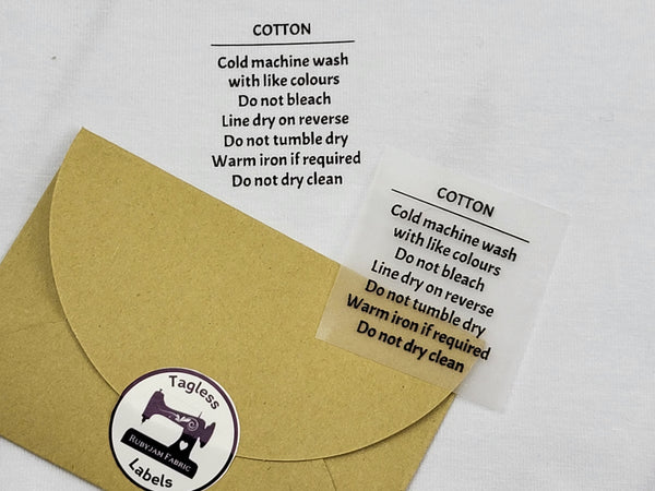 Cotton - Laundry Care - BLACK - Tagless Label Transfers