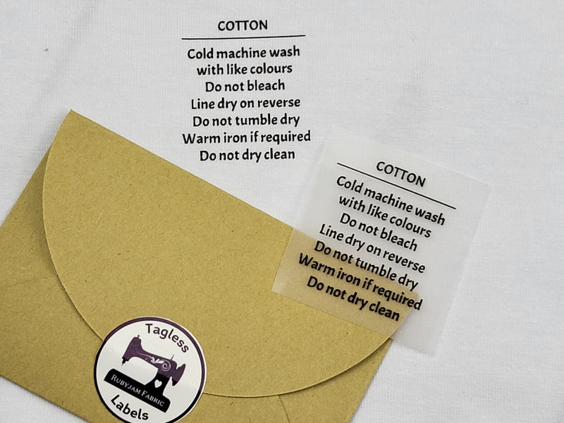 Cotton - Laundry Care - BLACK - Tagless Label Transfers