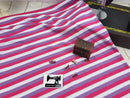 Berry Light - Yarn Dyed Stripes - cotton lycra - 180cm wide