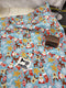 Christmas Santa Blue - cotton lycra - 150cm wide