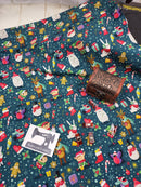 Christmas Elves - cotton lycra - 150cm wide - clearance