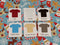 Christmas Santa Blue - cotton lycra - 150cm wide