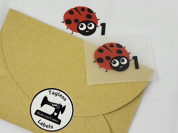 Lady Bug - Size 1 - Tagless Label Transfers