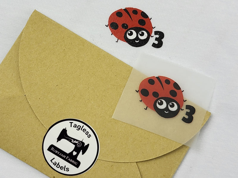 Lady Bug - Size 3 - Tagless Label Transfers