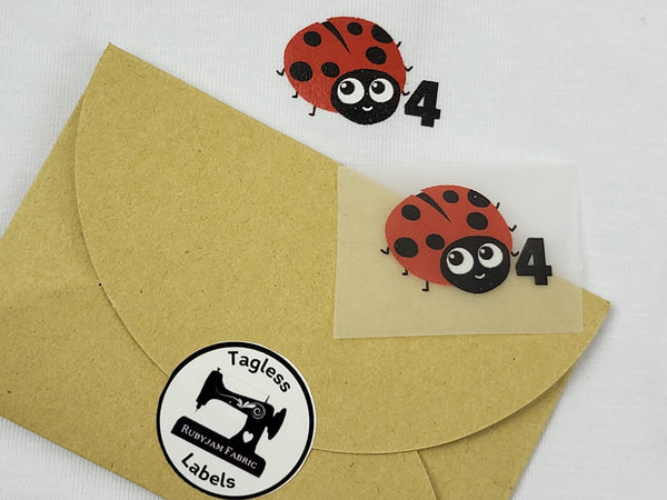 Lady Bug - Size 4 - Tagless Label Transfers