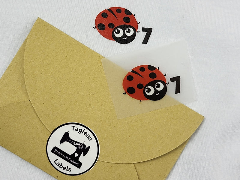 Lady Bug - Size 7 - Tagless Label Transfers