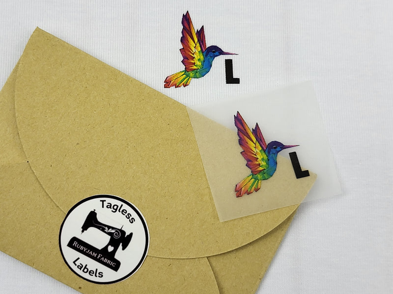 Rainbow Hummingbird - Size L - Tagless Label Transfers