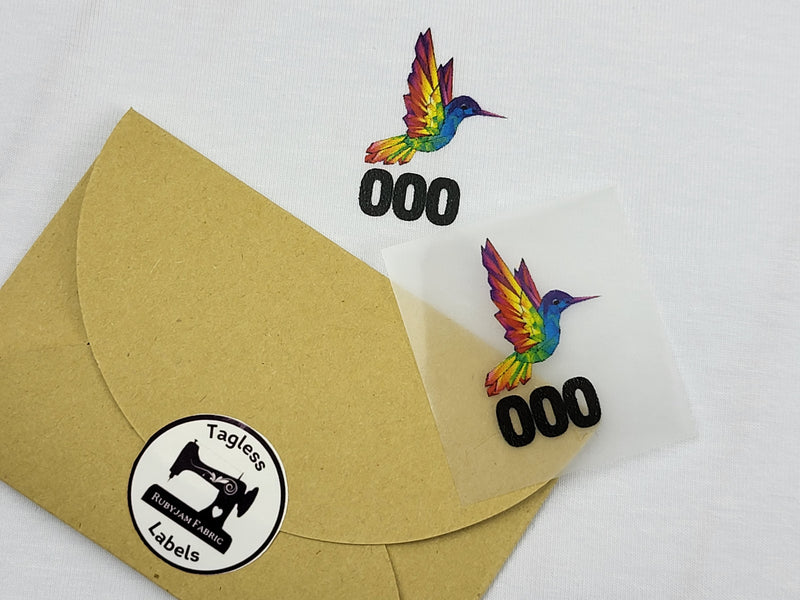 Rainbow Hummingbird - Size 000 - Tagless Label Transfers