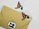 Rainbow Hummingbird - Size 6 - Tagless Label Transfers