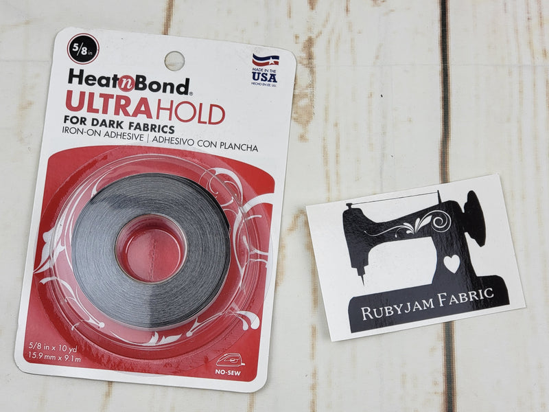 HeatnBond UltraHold Iron-On Adhesive Tape For Dark Fabrics, 5/8 in x 10 yds