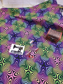 Pastel Kaleidoscope - cotton lycra - 150cm wide - clearance