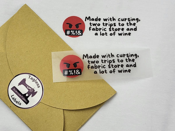 Made with Cursing - Tagless Label Transfers