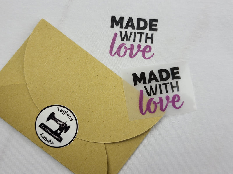 Made With Love (Purple) - Tagless Label Transfers