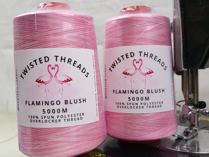 Flamingo Blush - Twisted Threads - 5000M Variegated Overlocker Thread