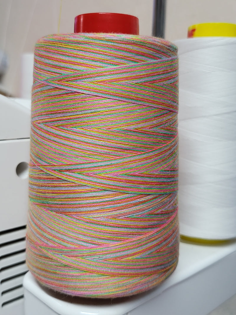 Variegated Overlocking Thread Summer Gelato - Twisted Threads - 5000M Variegated Overlocker Thread ...