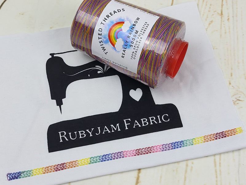 Variegated Overlocking Thread Really Rainbow - Twisted Threads - 5000M Variegated Overlocker Thread ...