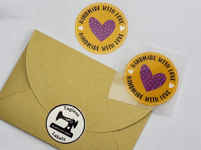 Handmade With Love - Orange Circle - Tagless Label Transfers