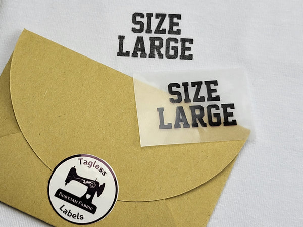 SIZE LARGE - Tagless Label Transfers