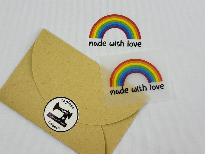 Made With Love (Rainbow) - Tagless Label Transfers