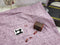 Grunge Pink Faux Glitter - cotton lycra - 150cm wide - clearance