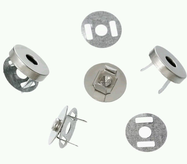 Magnetic Clasp, Silver, 14mm - set of 6