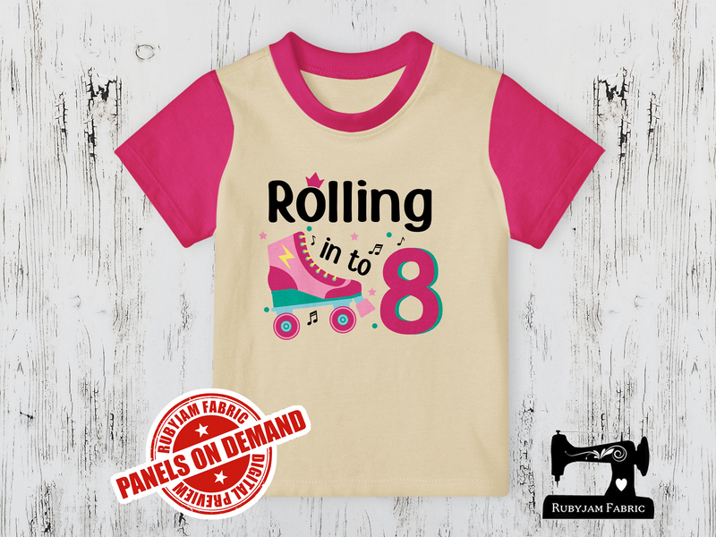 Roller Skate Birthday 8 - SAND BEIGE - Panels On Demand