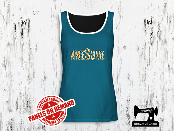 AWESOME Animal Print - TEAL BLUE - Panels On Demand