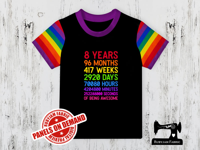 8 Years Of Being Awesome - BLACK - Panels On Demand