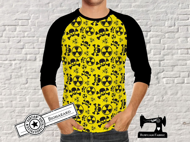 Biohazard - cotton lycra - 150cm wide