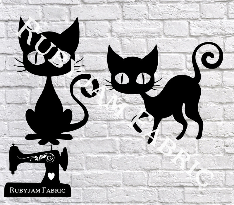 Halloween Black Cats - Cutting File - SVG/JPG/PNG
