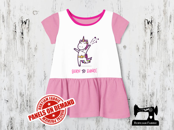 Born to Dance Unicorn - WHITE - Panels On Demand