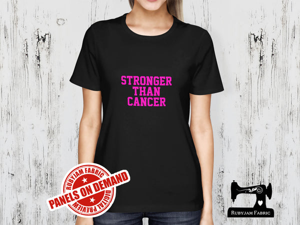 Stronger Than Cancer (Breast Cancer Awareness) - BLACK - Panels On Demand