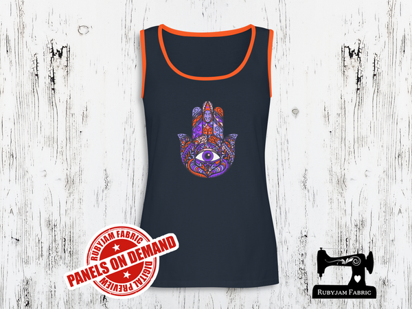 Hamsa (Bright) - NAVY - Panels On Demand