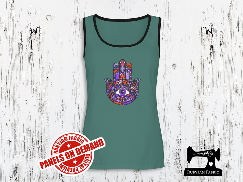 Hamsa (Bright) - SAGE GREEN - Panels On Demand