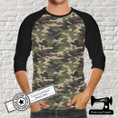 Camouflage Green Brown Army - cotton lycra - 150cm wide