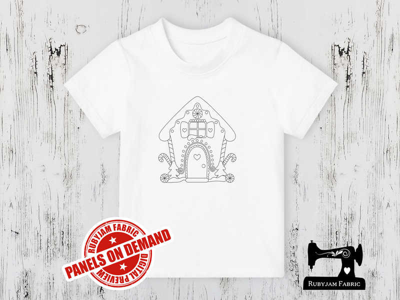 Gingerbread House - COLOURING IN - WHITE - Panels On Demand
