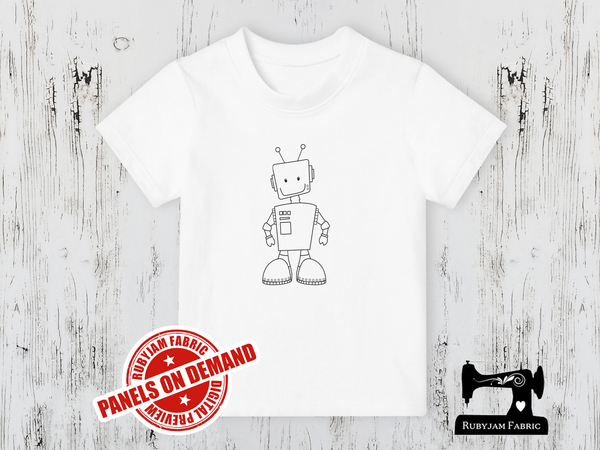 Robot - COLOURING IN - WHITE - Panels On Demand