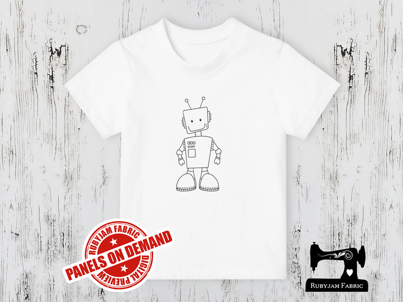 Robot - COLOURING IN - WHITE - Panels On Demand