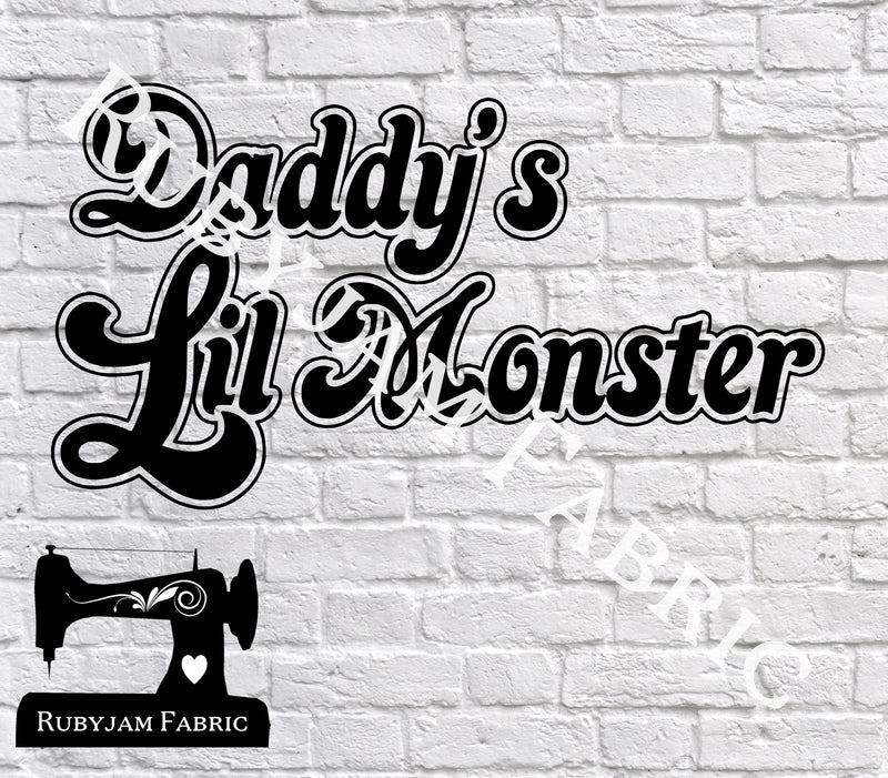 Daddys Little Monster - Cutting File - SVG/JPG/PNG