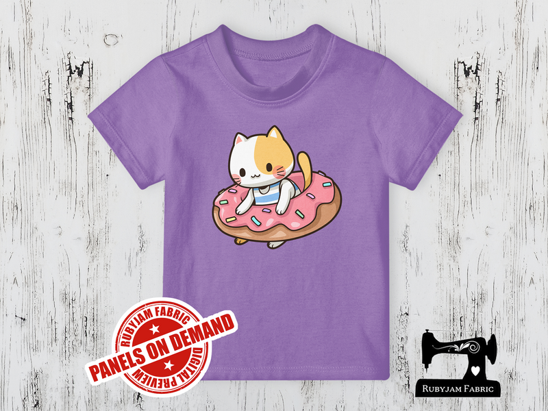 Donut Cat - LIGHT PURPLE - Panels On Demand