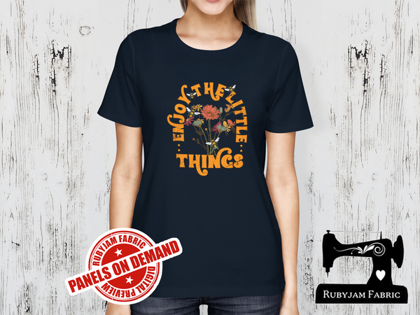 Enjoy the Little Things - NAVY BLUE - Panels On Demand