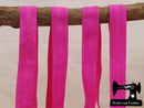 1M Bright Pink - Solid - 1" (25mm) - Fold Over Elastic (FOE)